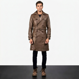 Manteau en fausse fourrure tendance et élégant pour hommes, blazer en cuir de mouton de qualité supérieure avec décoration à boutons, fabriqué au Pakistan - Product Image 1