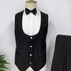 Morili Costumes de fête de <span class=keywords><strong>mariage</strong></span> brodés à un bouton <span class=keywords><strong>pour</strong></span> <span class=keywords><strong>homme</strong></span> O Neck 3 Pieces Suit Slim Fit MMSB54 - Product Image 2