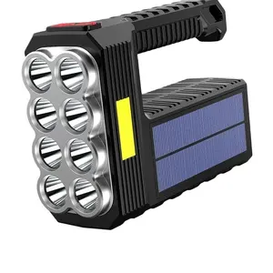 Светодиодный перезаряжаемый фонарь на солнечной батарее, прожектор, наружный Многофункциональный прочный рабочий светильник