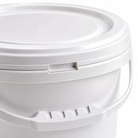 Seau en plastique rond de 5 L de qualité alimentaire recyclable avec couvercle, impression IML, pour l'emballage de yaourts et de biscuits, vente en gros d'usine BOQUN
