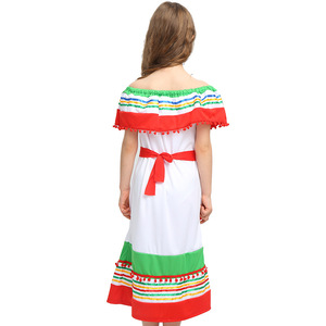 2023 moda Cinco De Mayo bambini ragazza messicana costumi tradizionali con MTCS-004 cappello - Product Image 5