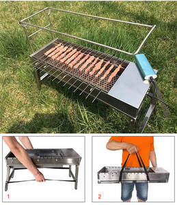 Parrilla de Carbón Portátil para Exteriores, Automática, Giratoria, Plegable, para Camping - Product Image 6