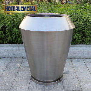 Maceta Moderna de Metal para Flores, Resistente a la Intemperie, Contenedor de Jardín de Acero, Elegante, Resistente a la Oxidación, para Exteriores, Jardín, Terraza - Product Image 2
