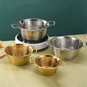 หม้อซุปซีฟู้ดพร้อมด้ามจับสแตนเลสสตีลกระทะราเม็งแบบเกาหลีอุปกรณ์ทำอาหารที่บ้าน - Product Image 2