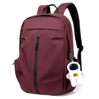 Sac à dos de voyage unisexe grande capacité avec port USB, sac léger pour ordinateur portable, doublure en polyester pour lycéens et étudiants