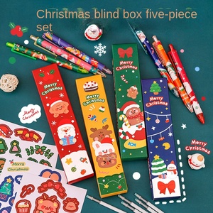 Juego de Papelería Original, Caja Ciega Navideña de Cinco Piezas, Bolígrafo de Gel para Estudiantes, Bonito Regalo <span class=keywords><strong>Sorpresa</strong></span> de Navidad - Product Image 2