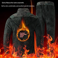 Combinaison de travail unisexe en polaire polyester épaisse, résistante à l'usure, chaude, anti-froid, camouflage, pour le travail en extérieur