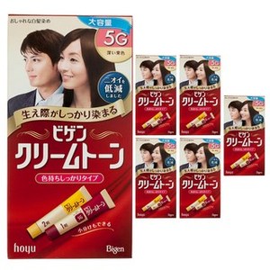 Bigen Cream Tone Dye 5G Dark Sorrel <b>6</b>-Piece Set Herbal Permanent <b>Hair</b> <b>Color</b> Free Sample - Product Image 1