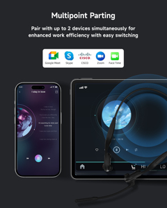Vente Flash : Écouteurs intra-auriculaires étanches IPX5 V5.3 à technologie de conduction osseuse, autonomie de 8 heures, avec IA, pour sports en extérieur - Product Image 3