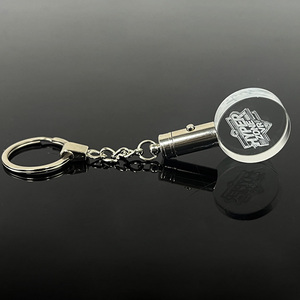 Round Crystal Key Chain with Led Light MH-YS0524