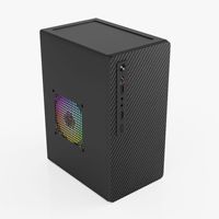 Boîtier PC de jeu Micro ATX Matx personnalisé en noir et blanc, design de luxe, RGB