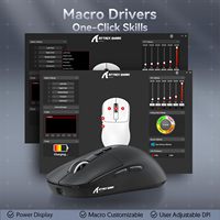 Souris de jeu sans fil légère Attack Shark X6, modèle triple, esports, rechargeable, RGB, souris de jeu sans fil pour ordinateur