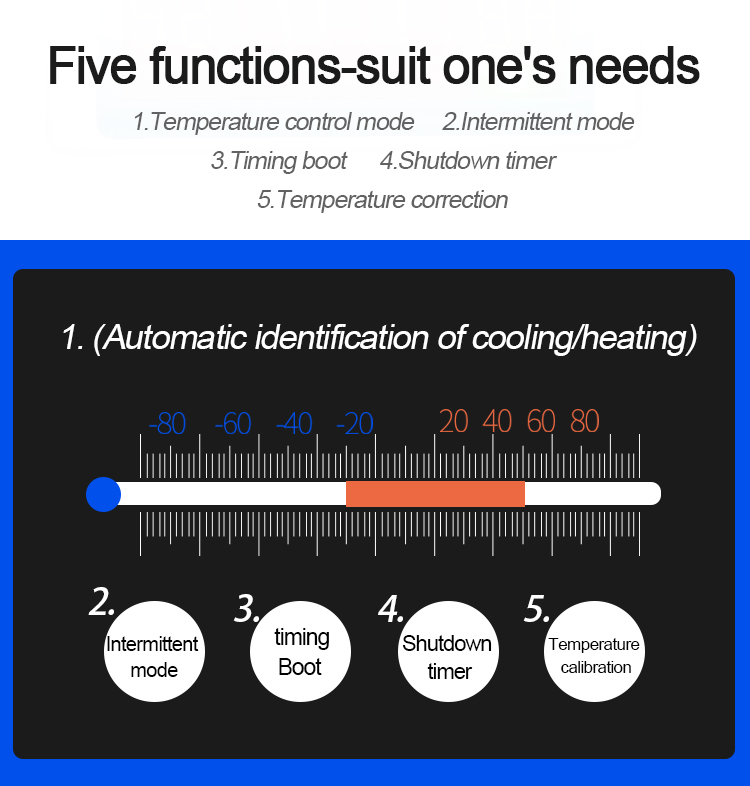 12v 24v Ac 220v 30a Digital Thermostat High Power Wall Mounted Temperature Controller ZFX-w3103(图2)