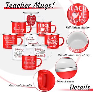 Fabricant vente chaude en gros en vrac couleur imprimée de logo personnalisé tasse en émail pour le camping café lait - Product Image 6