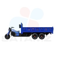 Motocicleta Triciclo de 9 Ruedas de 300 CC a Gasolina para Trabajo Pesado con Capacidad de Carga de 3000 kg y Suspensión de Ballesta Estable para Logística en Terrenos Rurales
