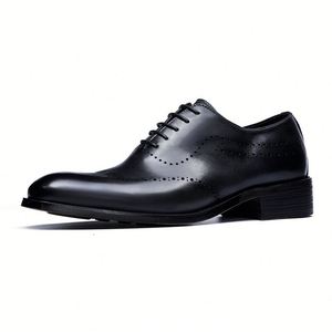 Fashion Trend British <b>Pointed</b>-<b>Toe</b> Leather Shoes Korean Version Business Formal Breathable Men's Leather Shoes - Product Image 4