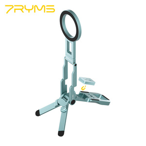 7RYMS 7RIG T2(Sky blue) Waterproof Flexible Magnetic <b>Phone</b> Tripod with Wireless Remote Adjustable Height & Portable for Desk Use - Product Image 1