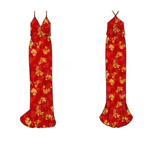 <span class=keywords><strong>Ameno</strong></span> 2023 Nouvelle robe décontractée pour femmes avec impression florale - Product Image 1