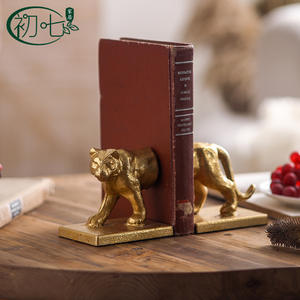 Metal Leopard Bookends American Antique Style 11x9x10.5cm 2Pcs Decorative <b>Ornaments</b> For Home Office <b>Desk</b> - Product Image 4