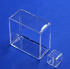 Tubo de cristal de cuarzo fundido, alta cantidad, Rectangular, silicona de pureza cuadrada con alta transmisión de luz, resistencia al calor