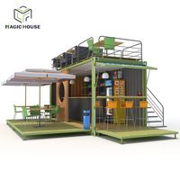 Casa prefabbricata espandibile pieghevole pieghevole completa portatile del contenitore del caffè del caffè del Bar con le attrezzature