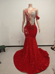 Ocstrade Listo para Enviar - Contacta Antes de Ordenar Vestido de Fiesta de Cumpleaños <span class=keywords><strong>con</strong></span> Hojas 3D y Pedrería, Vestido de Noche sin Mangas Elegante - Product Image 3