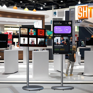 27 inch xách tay thông minh TV với built-in pin <span class=keywords><strong>Android</strong></span> Màn hình trên bánh xe màn hình cảm ứng hiển thị cho ngoài trời live streaming - Product Image 1