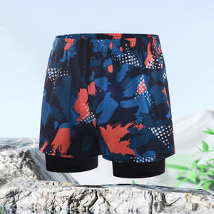 売れ筋スポーツボードショーツ メンズ ダブルレイヤー 通気性 速乾性 防しわ加工 膝丈 ルーズフィット ビーチ水着 - Product Image 5