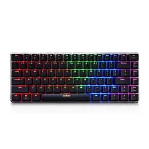 AJAZZ AK33 82-key wireless wired compact mechanical keyboard with blue backlight ergonomic BT keyboard for Desktop