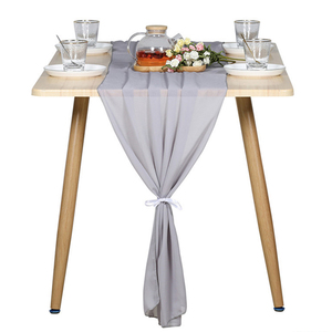 Chemin de table en mousseline de soie décoratif de luxe pour les mariages - Product Image 2