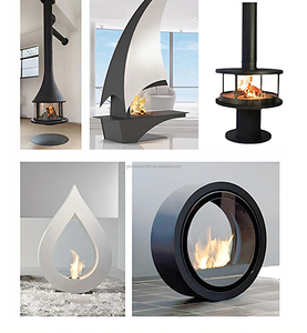 Estufa <span class=keywords><strong>de</strong></span> <span class=keywords><strong>Leña</strong></span> Suspendida, Chimenea Moderna <span class=keywords><strong>de</strong></span> Fuego Real para Hotel, Villa, Apartamento, Sala <span class=keywords><strong>de</strong></span> Estar, Calentadores Potentes <span class=keywords><strong>de</strong></span> 50m³ <span class=keywords><strong>de</strong></span> Alto Rendimiento - Product Image 3