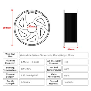 Filament d'imprimante 3D TRONXY 1,75 mm 1 kg ABS PLA PETG pour bobine d'imprimante 3D Extrudeuse de filament - Product Image 3