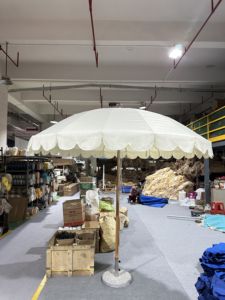 Paraguas de arco de <span class=keywords><strong>playa</strong></span> al aire libre moderno personalizable seta borla protección solar patio Centro Pilar paraguas hoteles hospitales - Product Image 3