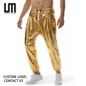 Liu Ming Popular Moda 2024 Trending Men Clothing Casual Brilhante Jogger Sweatpants Disco Party Elastic Pants