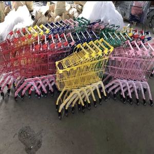 عربة تسوق قابلة للطي للأطفال من الفولاذ المطلي بالزنك عالي الجودة مع مقعد للأطفال وغطاء بلاستيكي وعجلات 3 أو 2.5 بوصة من PVC/PU/TPR، ضمان لمدة عامين - Product Image 4