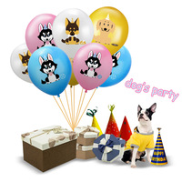 Balon Lateks Cakar Anjing 12 Inch untuk Pesta Hari Anak, Balon Anjing Kartun Patrol, Dekorasi Ulang Tahun Lets Pawty