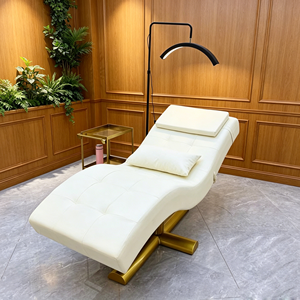เตียงต่อขนตา Unirelax รุ่นขายดี พับได้ ปรับเอนนอนได้ สีขาว หรูหรา พร้อมชุดเก้าอี้ทำผม - Product Image 2