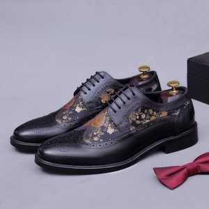 Mocasines de Encaje para <span class=keywords><strong>Hombre</strong></span>, Diseño de Lujo, Nueva Colección, Suela Gruesa, Punta Redonda, Cuero Vacuno Genuino, Zapatos de Boda para <span class=keywords><strong>Hombre</strong></span> - Product Image 5
