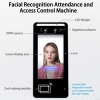 Sistema de Control de Acceso Tendcent con Reconocimiento Facial Biométrico, Registro Preciso de Asistencia, Escáner WiFi RFID/NFC y Visión Nocturna