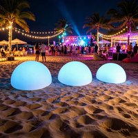 Luce Sferica LED Multicolore IP54 Impermeabile da Esterno con Telecomando e Batteria al Litio per Decorazioni Festive