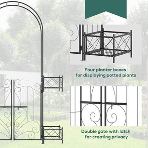 Arche de jardin en métal robuste pour l'extérieur, facile à assembler, en <span class=keywords><strong>fer</strong></span>, pour fleurs et mariages, arches de jardin décoratives pour l'extérieur - Product Image 3