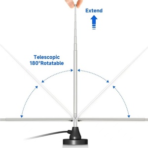<span class=keywords><strong>Antenne</strong></span> TV intérieure télescopique à base magnétique, radio FM/AM, <span class=keywords><strong>antenne</strong></span> numérique <span class=keywords><strong>DAB</strong></span>, <span class=keywords><strong>antenne</strong></span> numérique HDTV omnidirectionnelle à mât télescopique - Product Image 2