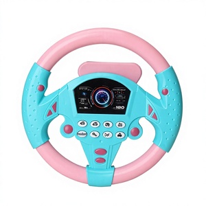 Volante de juguete de plástico con ventosa para niños, simula la conducción y es un juguete educativo temprano y estimulante para el cerebro para bebés. - Product Image 1