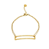 Pulseras de Acero Inoxidable con Baño de Oro de 18K, Joyería Delicada y Versátil para Mujer, Regalo para Novias