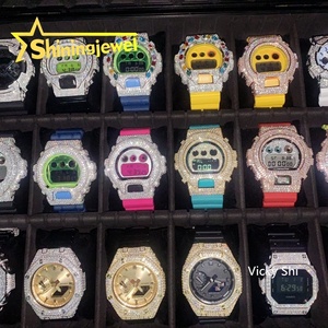 Bộ sưu tập vỏ đồng hồ cao cấp dành cho nam Hip Hop, bạc 925, viền đá Moissanite, phù hợp với đồng hồ DW6900, GA2100, DW5600, phụ kiện đồng hồ - Product Image 3