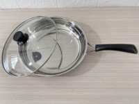 Batterie de Cuisine 12 Pièces en Acier Inoxydable, Ustensiles de Cuisine Modernes à Double Fond