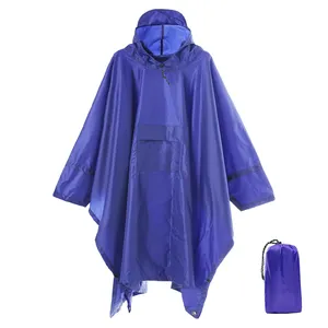 Multifunctional Hooded Raincoat Backpack Rain Cover Hiking Cycling Poncho Waterproof Tent Outdoor Raincoat