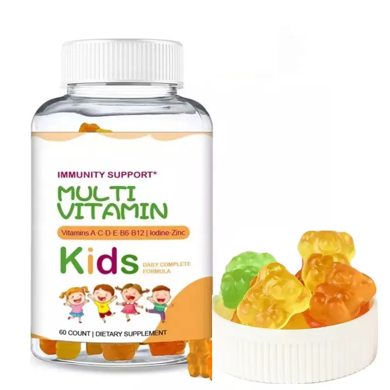 Gommes multi-vitamines pour enfants, marque privée OEM, gommes multi-vitamines colorées pour enfants