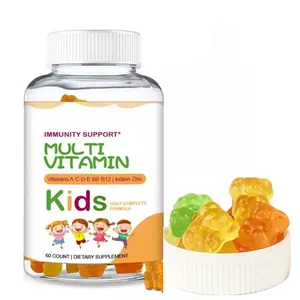 Etiqueta privado do oem crianças multi-vitamina gummies coloridos crianças multivitamina gomas