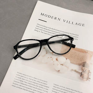 Montures de lunettes ovales transparentes pour hommes, monture complète, anti-UV et anti-lumière bleue, verres AC, design irrégulier R1 3846 - Product Image 5